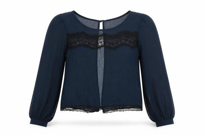 Womens UK Size 10 River Island Blue Basic Blouse