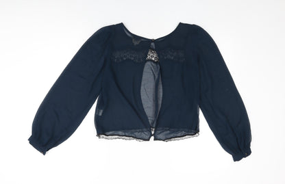 Womens UK Size 10 River Island Blue Basic Blouse