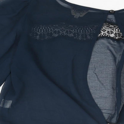 Womens UK Size 10 River Island Blue Basic Blouse