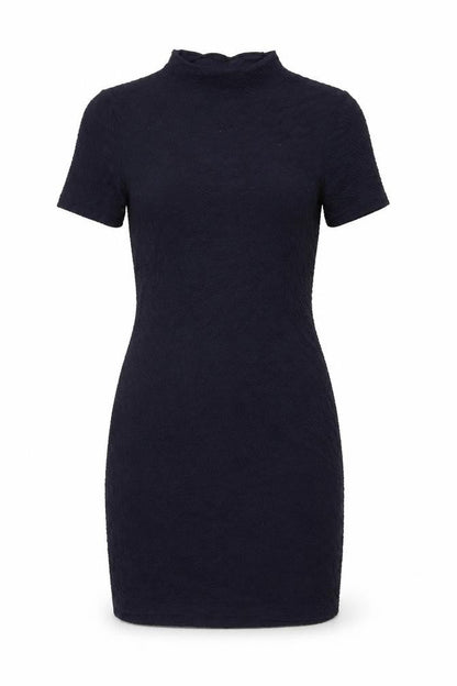 French Connection Womens Blue Viscose Shift Size 8 Round Neck Zip