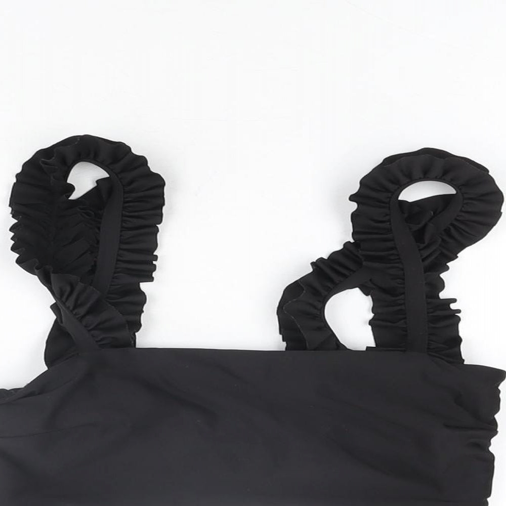 H&M Womens Black Polyester Top Size 8