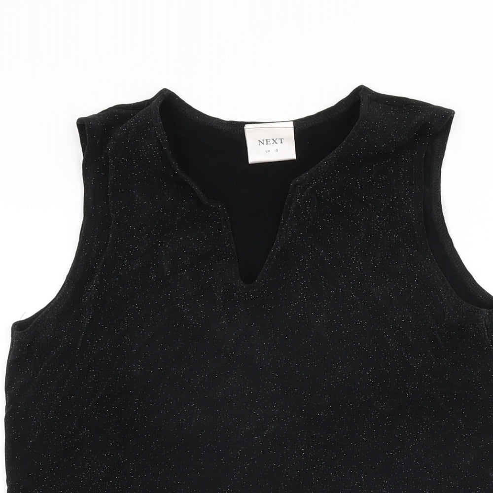 Womens UK Size 12 NEXT Black Basic T-Shirt