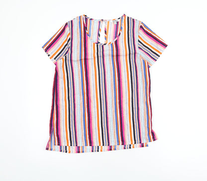 Womens UK Size 8 Pep & Co Multicoloured Basic T-Shirt