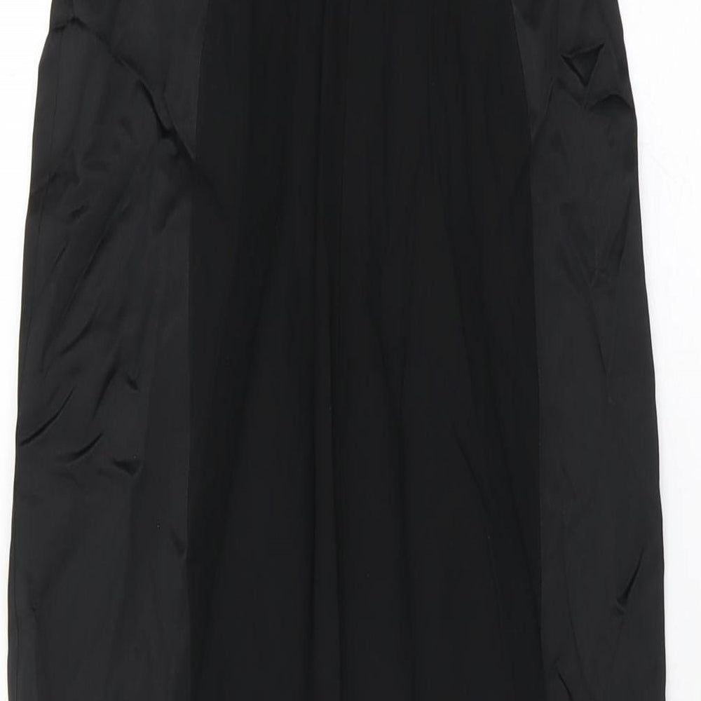 Coast Womens Black Acetate Bodycon Size 8 Off the Shoulder Zip