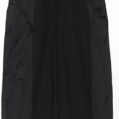 Coast Womens Black Acetate Bodycon Size 8 Off the Shoulder Zip