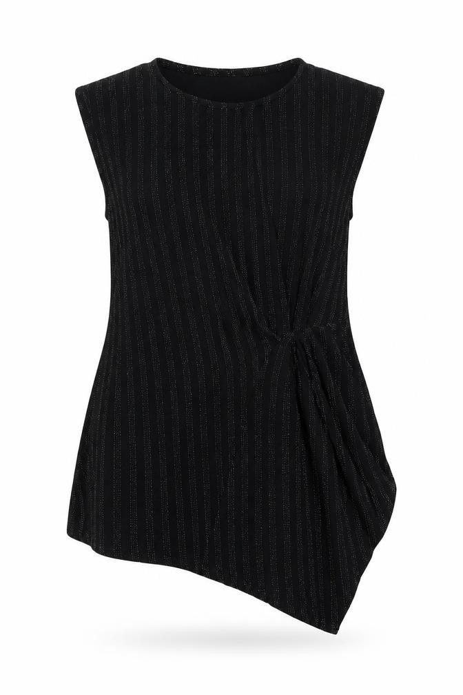 Womens UK Size 12 Roman Black Basic T-Shirt