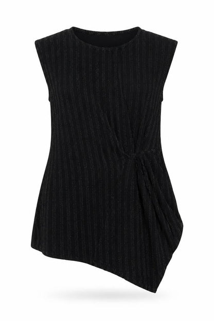 Womens UK Size 12 Roman Black Basic T-Shirt