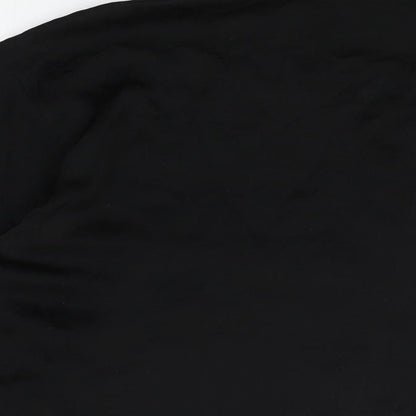 Womens UK Size M H&M Black Basic Button-Up