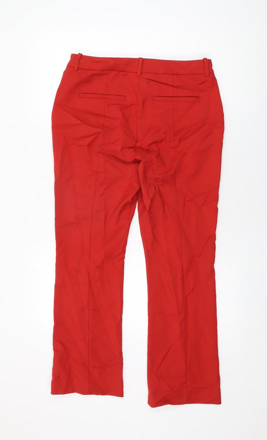 Womens UK Size 12 French Connection Regular Fit  Red Trousers