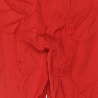 Womens UK Size 12 French Connection Regular Fit  Red Trousers