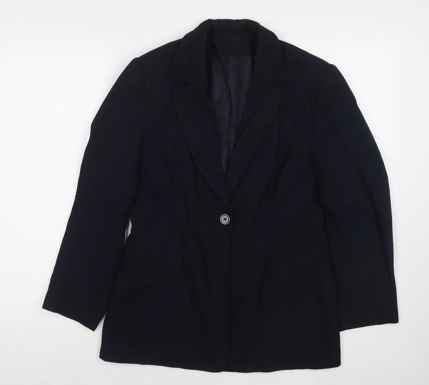 Principles Womens Blue Jacket Blazer Size 12 Button