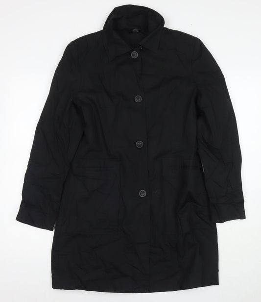 Florence+Fred Womens Black Overcoat Coat Size 12 Button