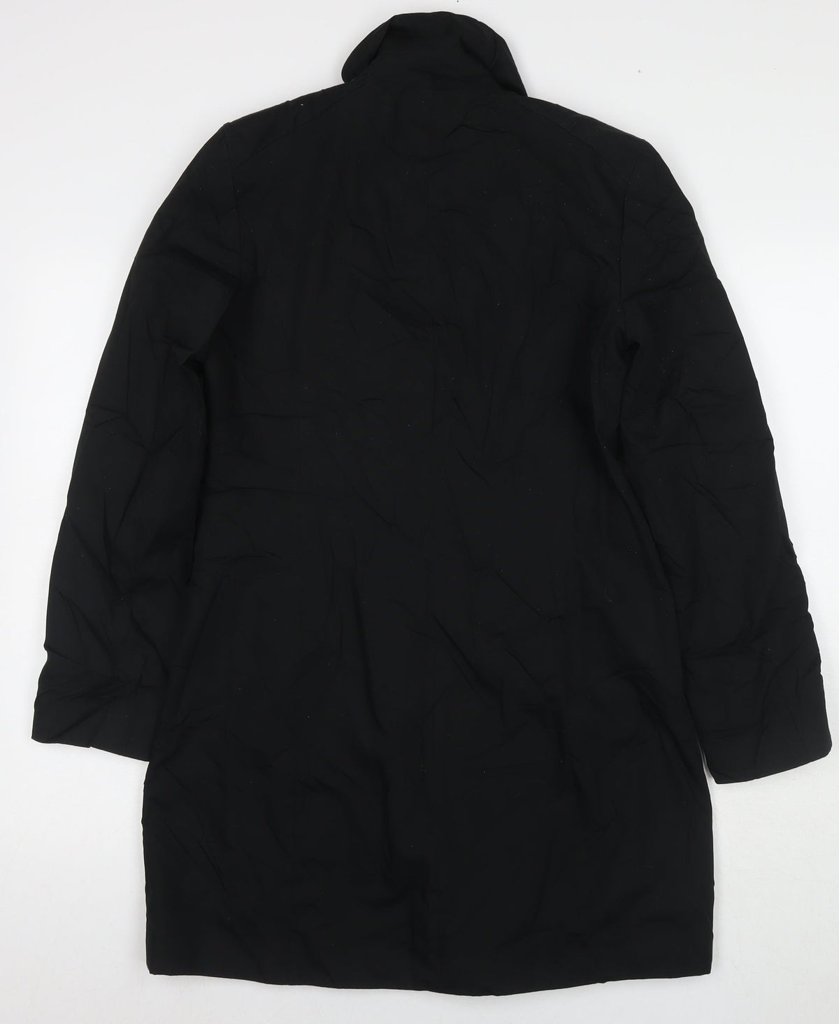 F&F Womens Black Overcoat Coat Size 12 Button