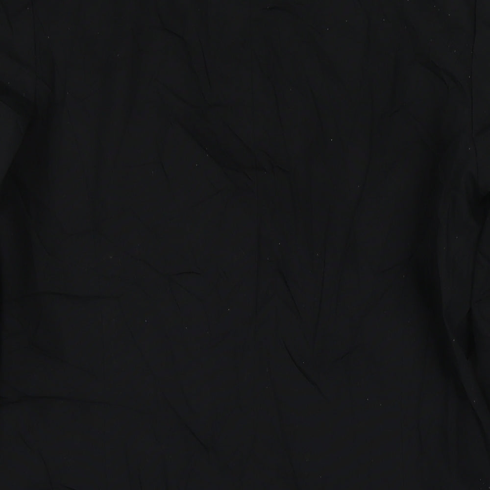 F&F Womens Black Overcoat Coat Size 12 Button
