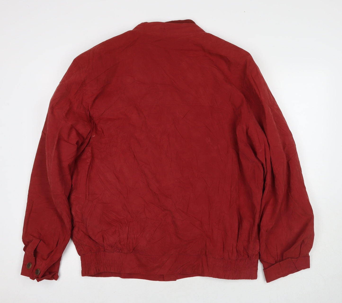 Mens UK Size L Bush Red Bomber Jacket