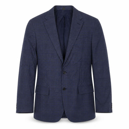 Marks & Spencer Mens Blue Check Wool Jacket Suit Jacket Size 44 Regular