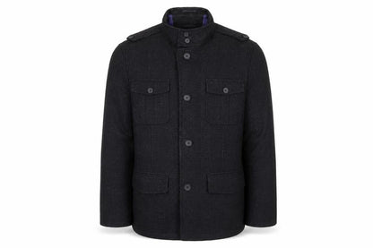 Marks & Spencer Mens Black Pea Coat Coat Size XL Button