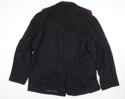 Mens UK Size XL Marks and Spencer Black Pea Coat