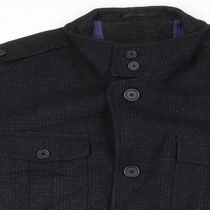 Mens UK Size XL Marks and Spencer Black Pea Coat