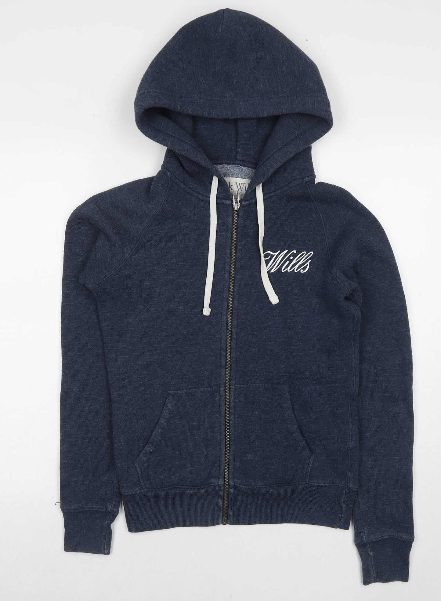 Womens UK Size 8 Jack Wills Blue Full Zip Hoodie