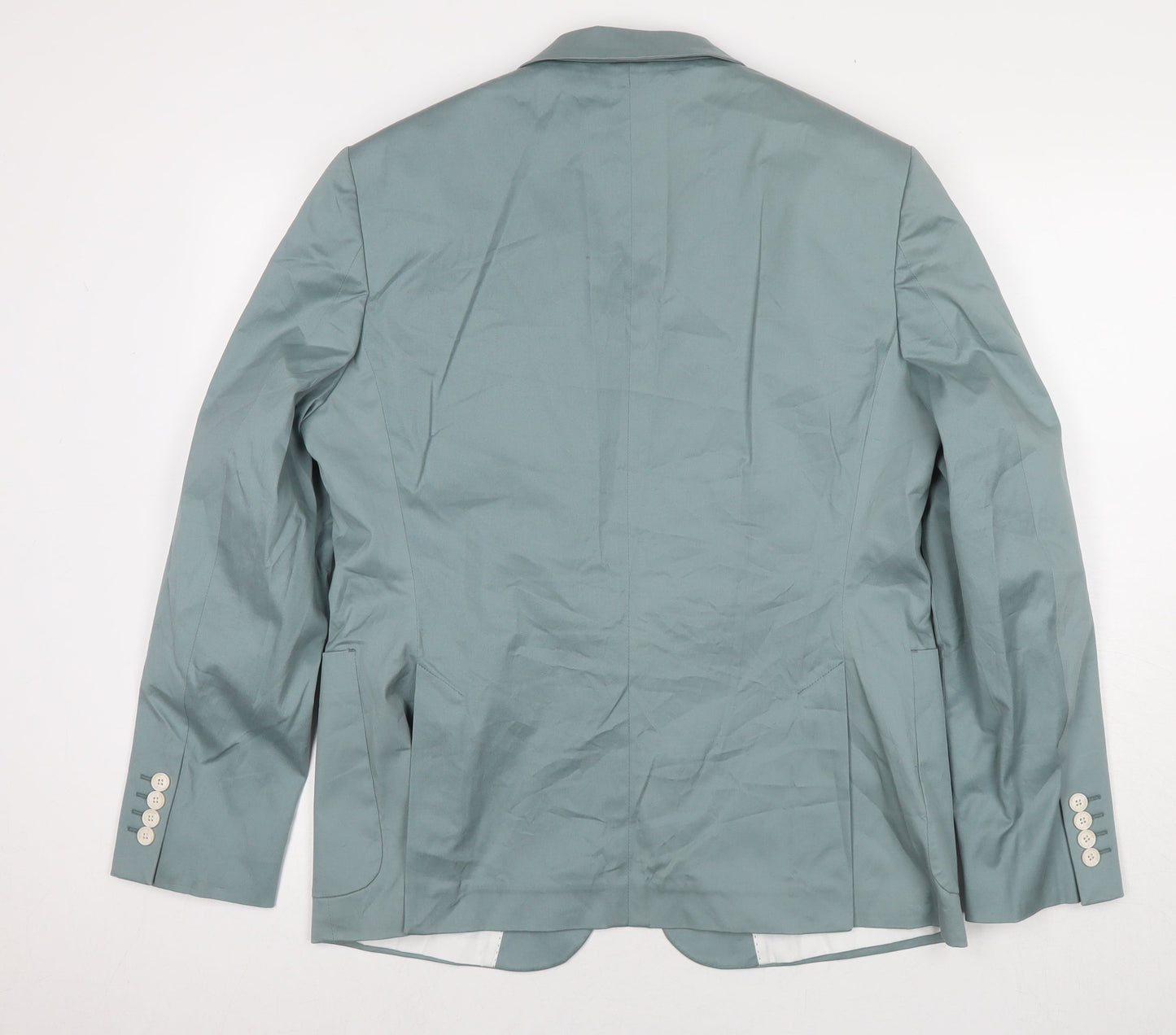 Kiin Mens Blue Polyester Jacket Suit Jacket Size 42 Regular