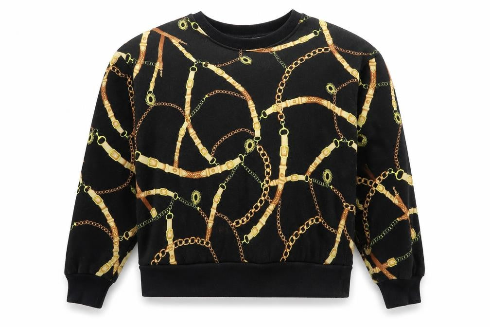 Womens UK Size S Pull&Bear Black Pullover Sweatshirt
