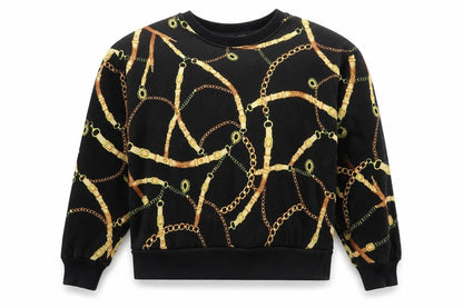 Womens UK Size S Pull&Bear Black Pullover Sweatshirt