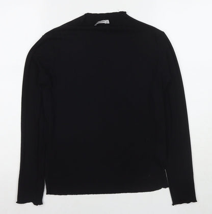 Womens UK Size M Stradivarius Black Pullover Jumper