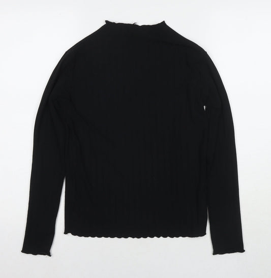 Womens UK Size M Stradivarius Black Pullover Jumper