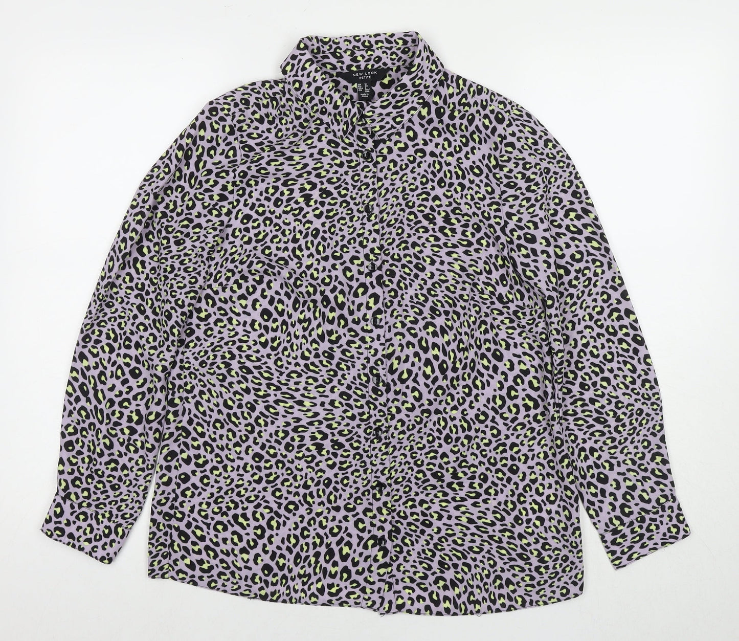 Womens UK Size 12 New Look Purple Basic Button-Up