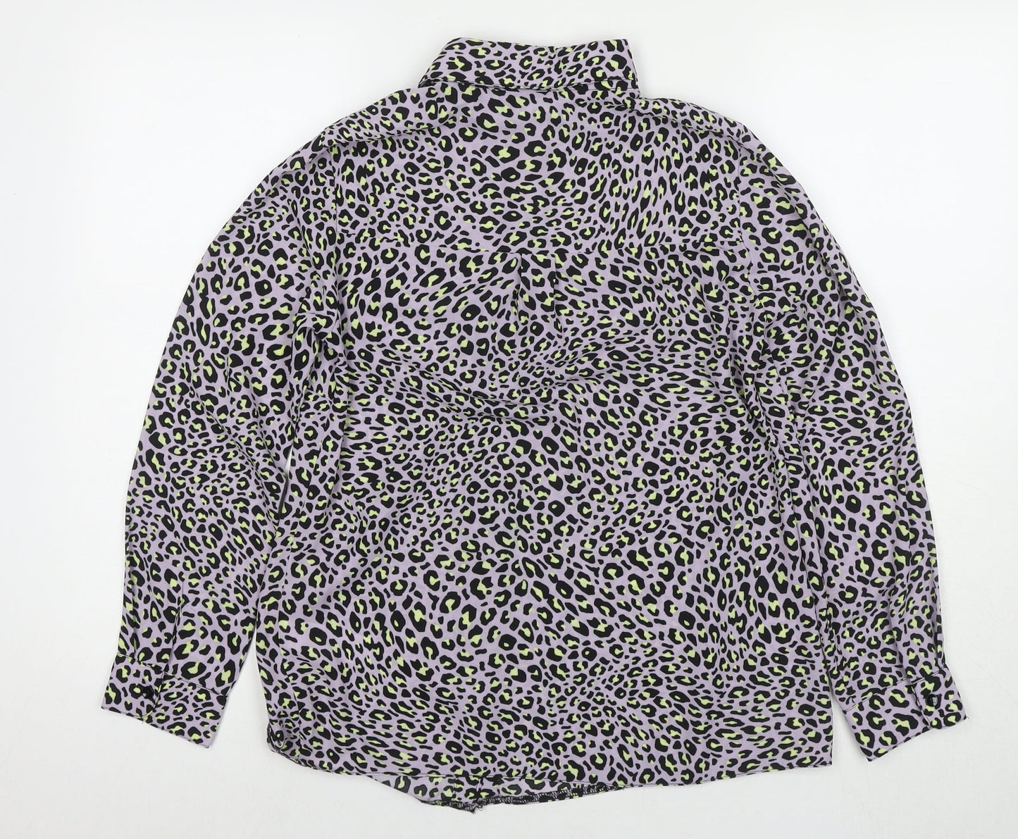 Womens UK Size 12 New Look Purple Basic Button-Up