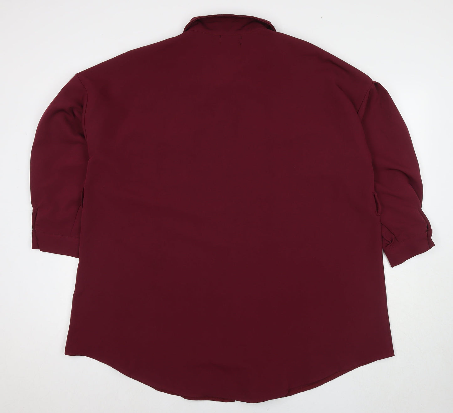 I SAW IT FIRST Womens Red Polyester Tunic Button-Up Size 12 Collared