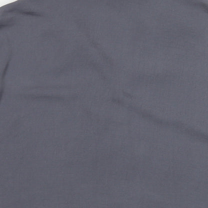 Womens UK Size 12 New Look Grey Basic Button-Up