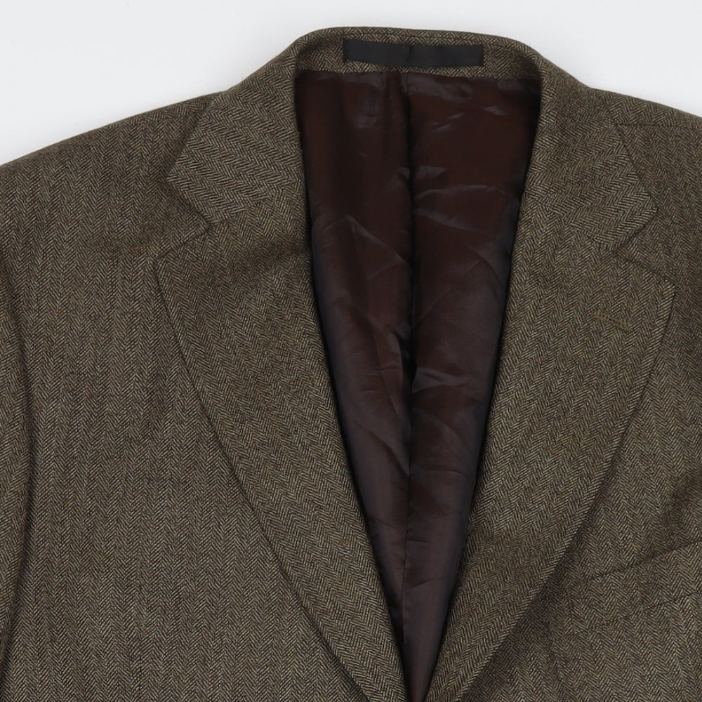 Mens UK Size 42 Marks and Spencer Regular Brown Suit Jacket