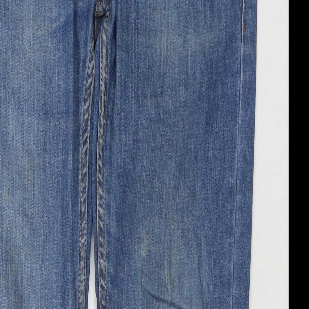 Mens UK Size 30 in Topman Regular Fit Straight Blue Jeans
