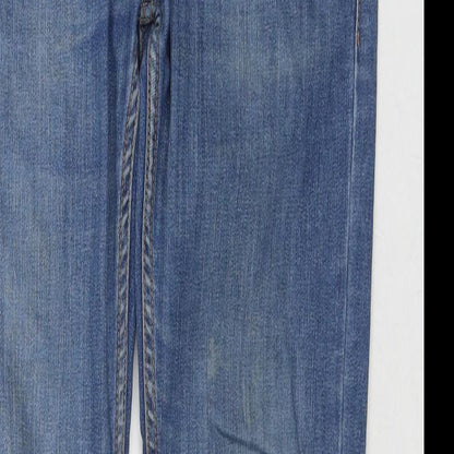 Mens UK Size 30 in Topman Regular Fit Straight Blue Jeans