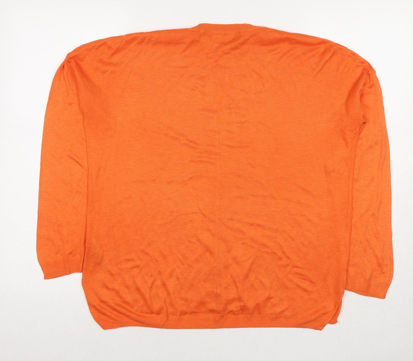 Womens UK Size L Marks and Spencer Orange Pullover Jumper