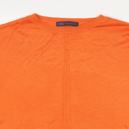 Womens UK Size L Marks and Spencer Orange Pullover Jumper