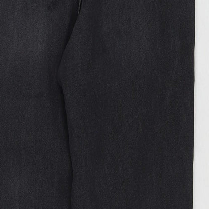 George Womens Grey Cotton Straight Jeans Size 12 L27 in Regular Zip