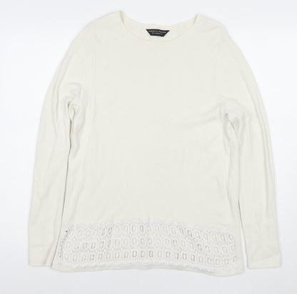 Womens UK Size 14 Dorothy Perkins White Pullover Jumper