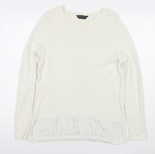 Womens UK Size 14 Dorothy Perkins White Pullover Jumper