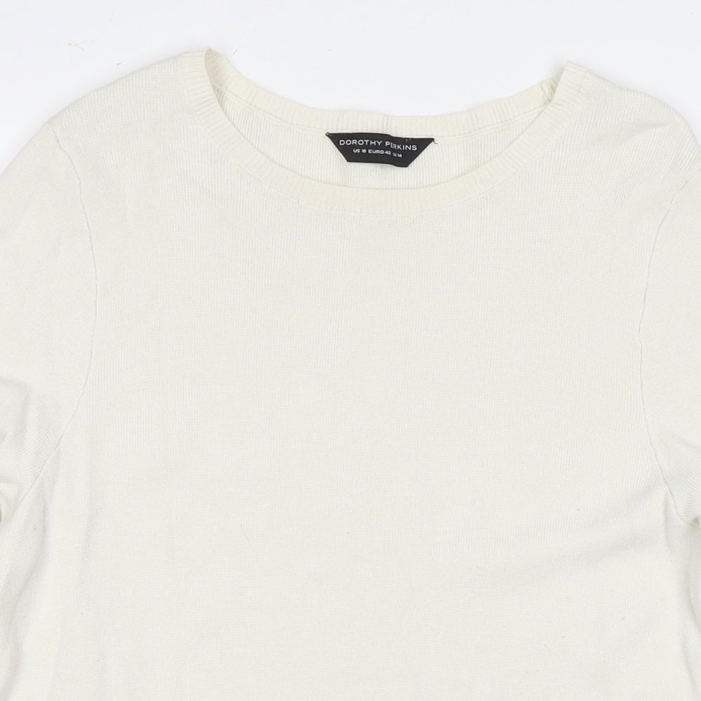 Womens UK Size 14 Dorothy Perkins White Pullover Jumper