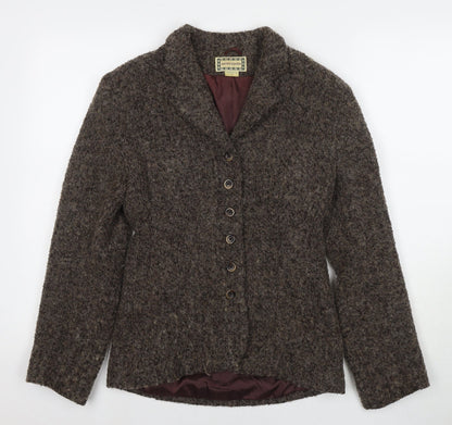 Womens UK Size 10 Monsoon Brown Pea Coat