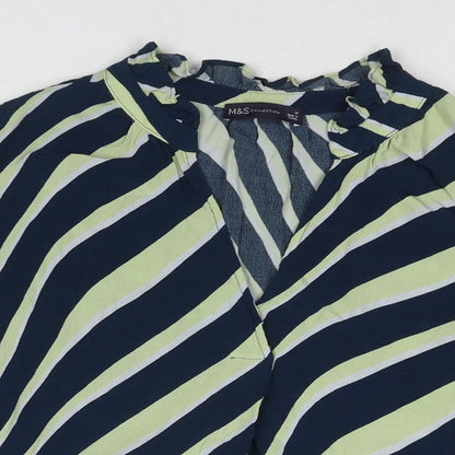 Womens UK Size 16 Marks and Spencer Blue Basic Blouse
