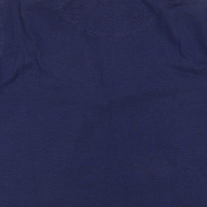 Cotton Traders Mens Blue Cotton Polo Size M Collared Pullover
