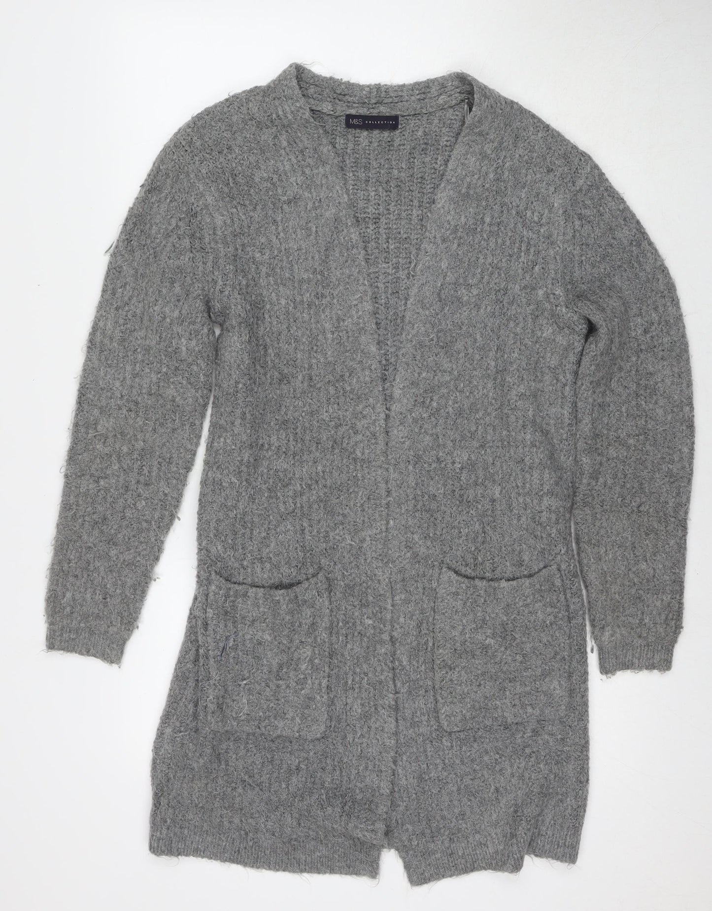 Womens UK Size S Marks and Spencer Grey Cardigan Jumper