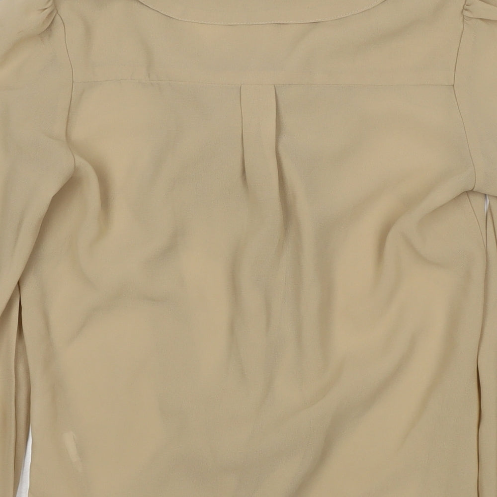 Womens UK Size 10 New Look Brown Basic Button-Up