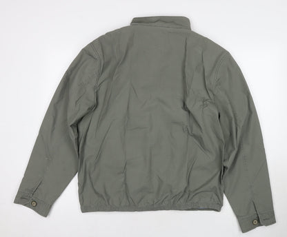 Marks and Spencer Mens Green Bomber Jacket Coat Size L Zip