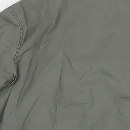 Marks and Spencer Mens Green Bomber Jacket Coat Size L Zip