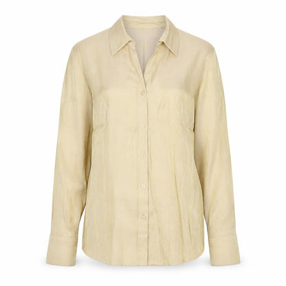 Next Womens Gold Viscose Basic Button-Up Size 14 Collared